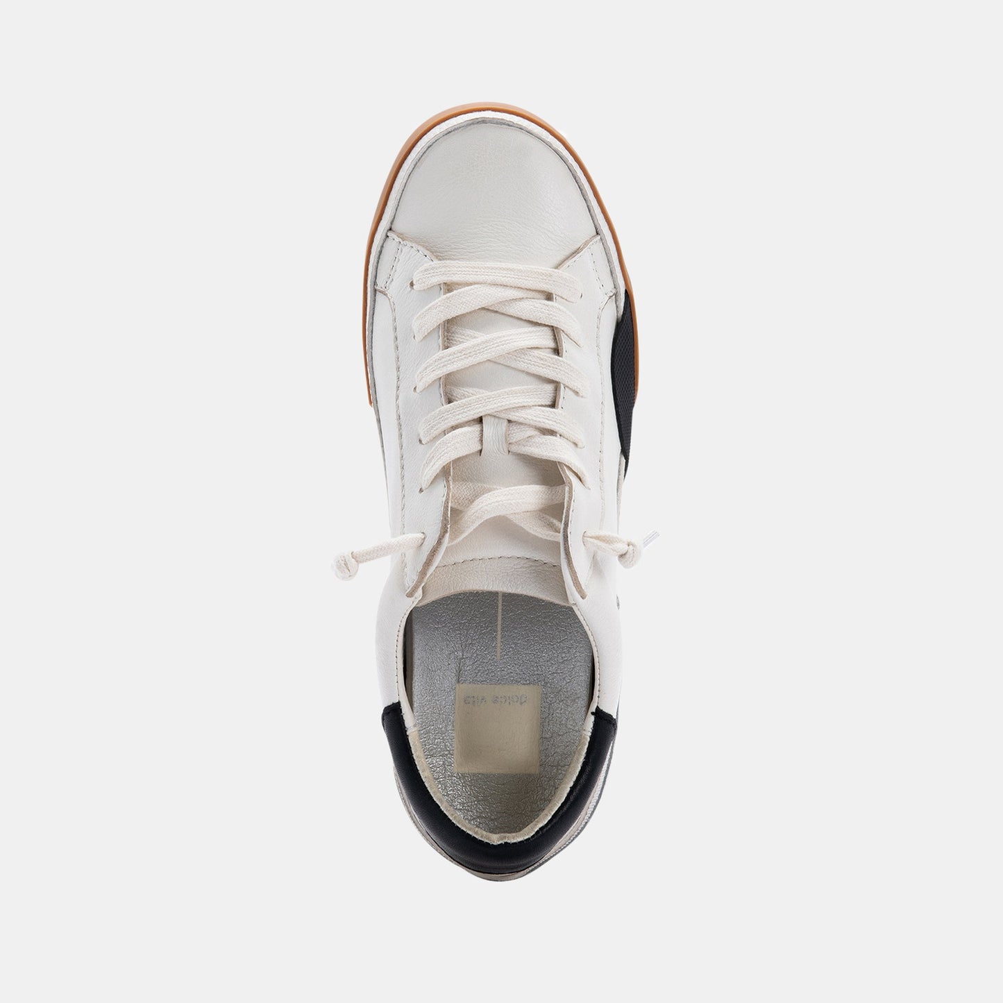 ZINA SNEAKERS WHITE BLACK LEATHER - Dolce Vita