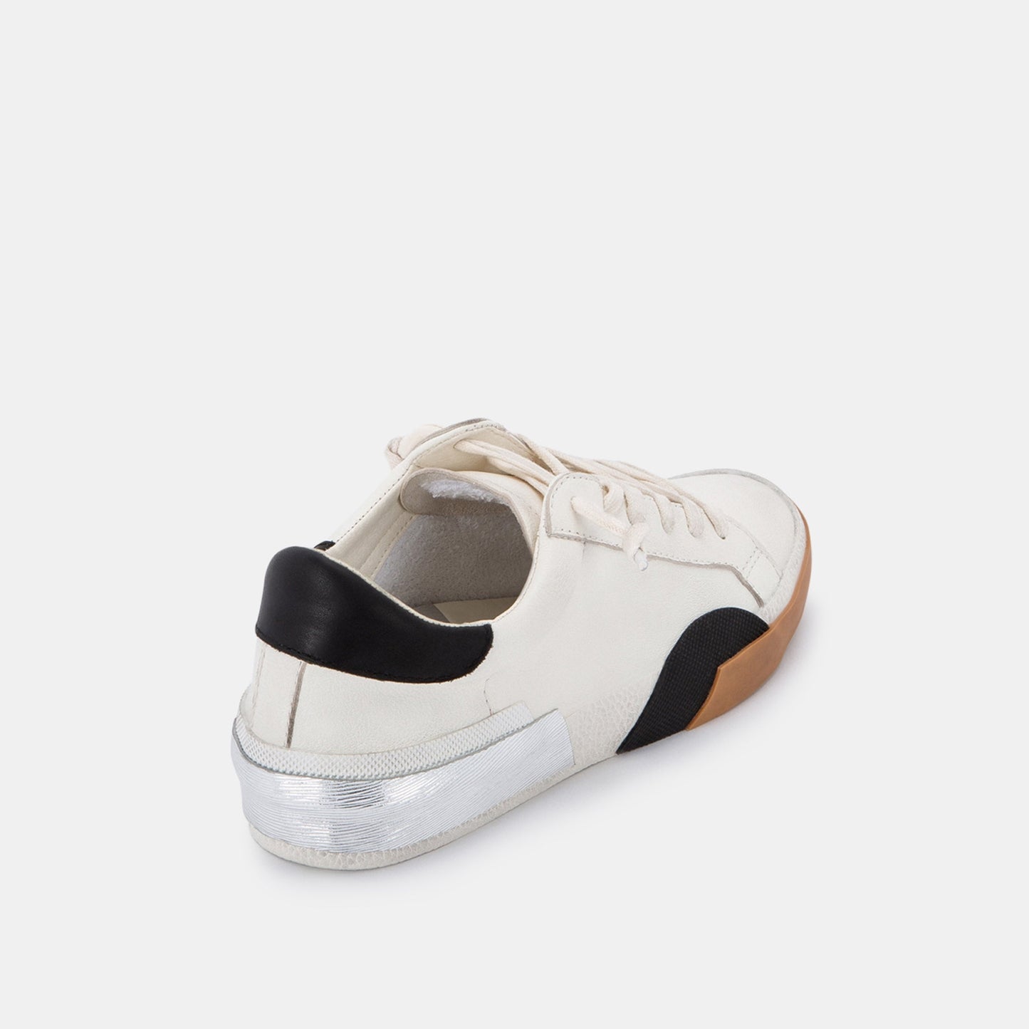 ZINA SNEAKERS WHITE BLACK LEATHER - Dolce Vita