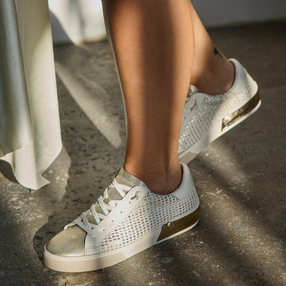 ZINA SNEAKERS BONE GOLD WOVEN - Dolce Vita