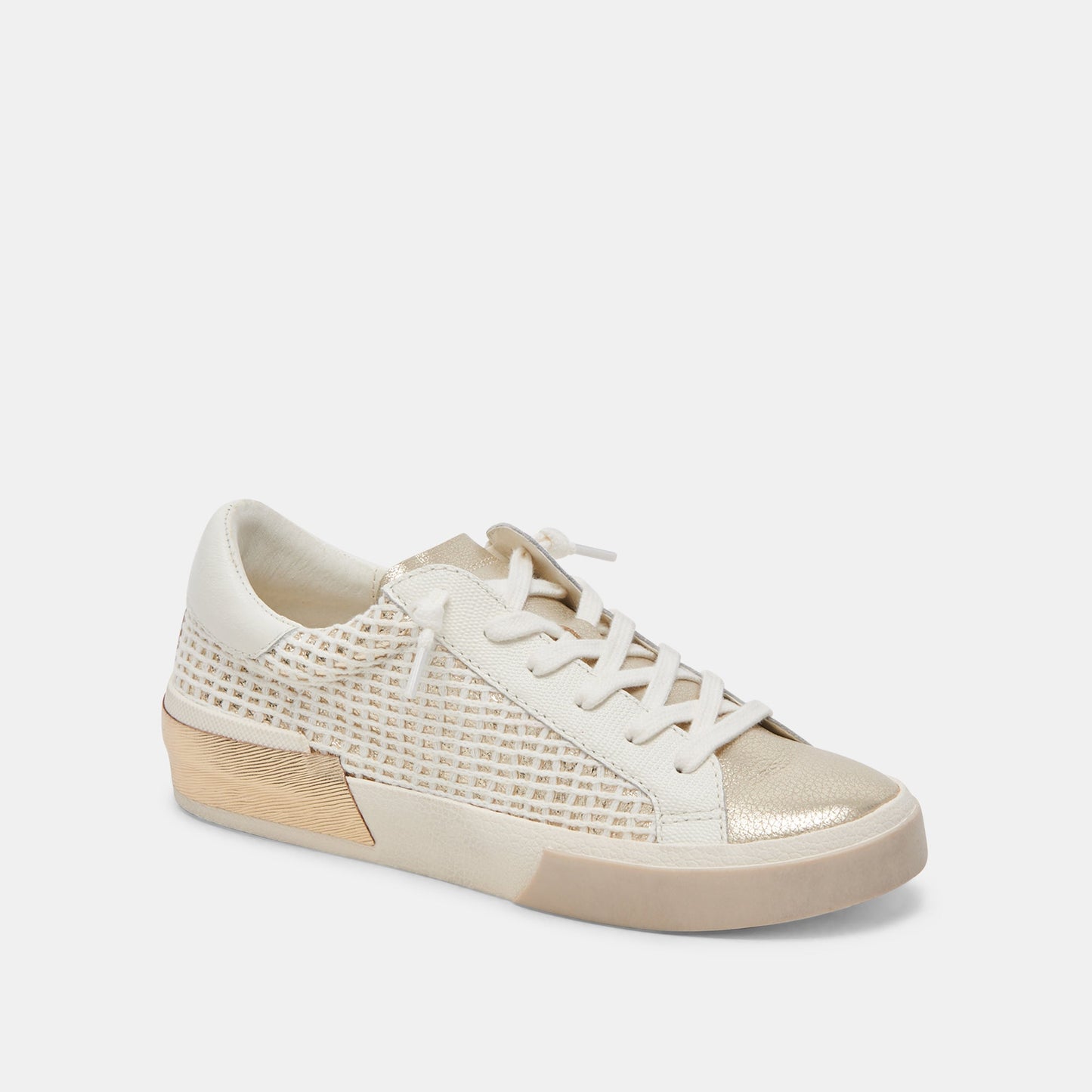 ZINA SNEAKERS BONE GOLD WOVEN - Dolce Vita