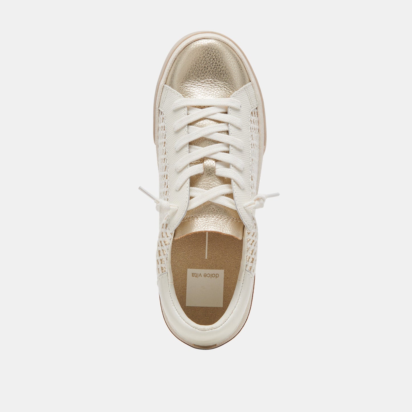 ZINA SNEAKERS BONE GOLD WOVEN - Dolce Vita
