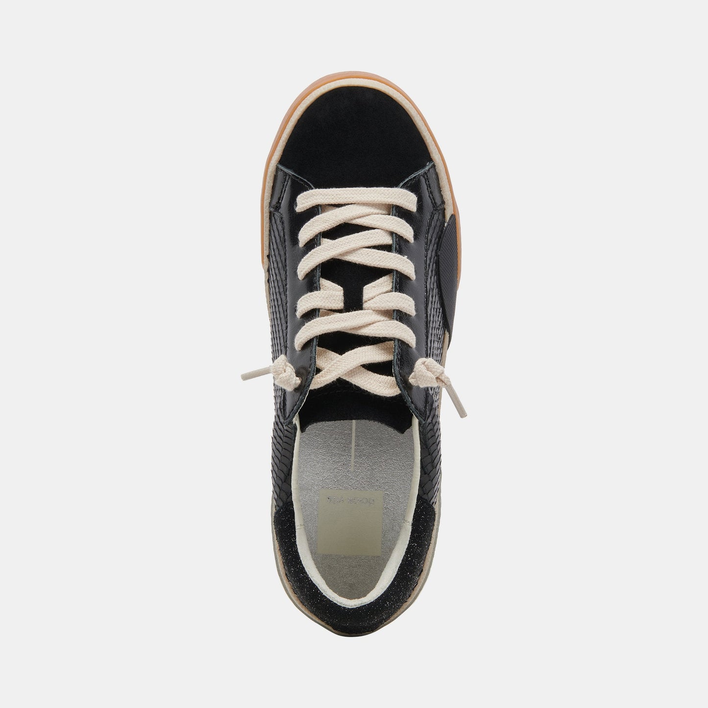 Zina Sneakers Onyx Embossed Leather - Dolce Vita