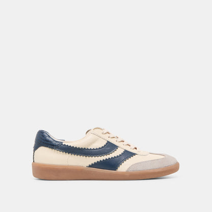 Merit White Navy Leather Sneakers - Dolce Vita