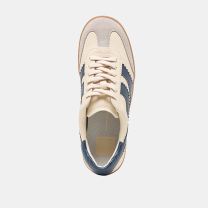 Merit White Navy Leather Sneakers - Dolce Vita