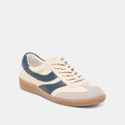 Merit White Navy Leather Sneakers - Dolce Vita