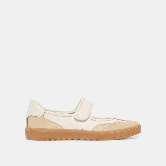 Nanet Ivory Multi Leather Sneakers - Dolce Vita