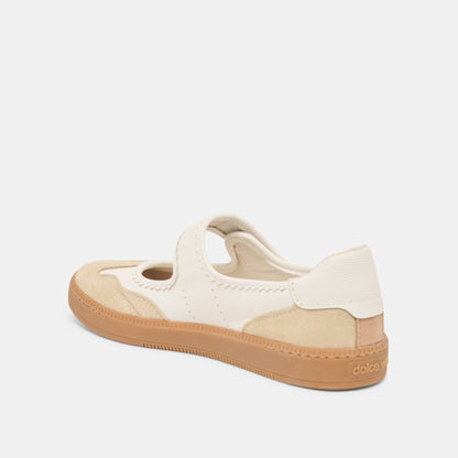 Nanet Ivory Multi Leather Sneakers - Dolce Vita