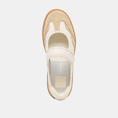 Nanet Ivory Multi Leather Sneakers - Dolce Vita