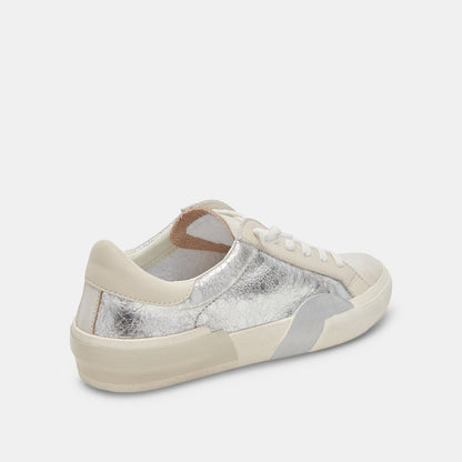 Zina Sneakers Chrome Distressed Leather - Dolce Vita