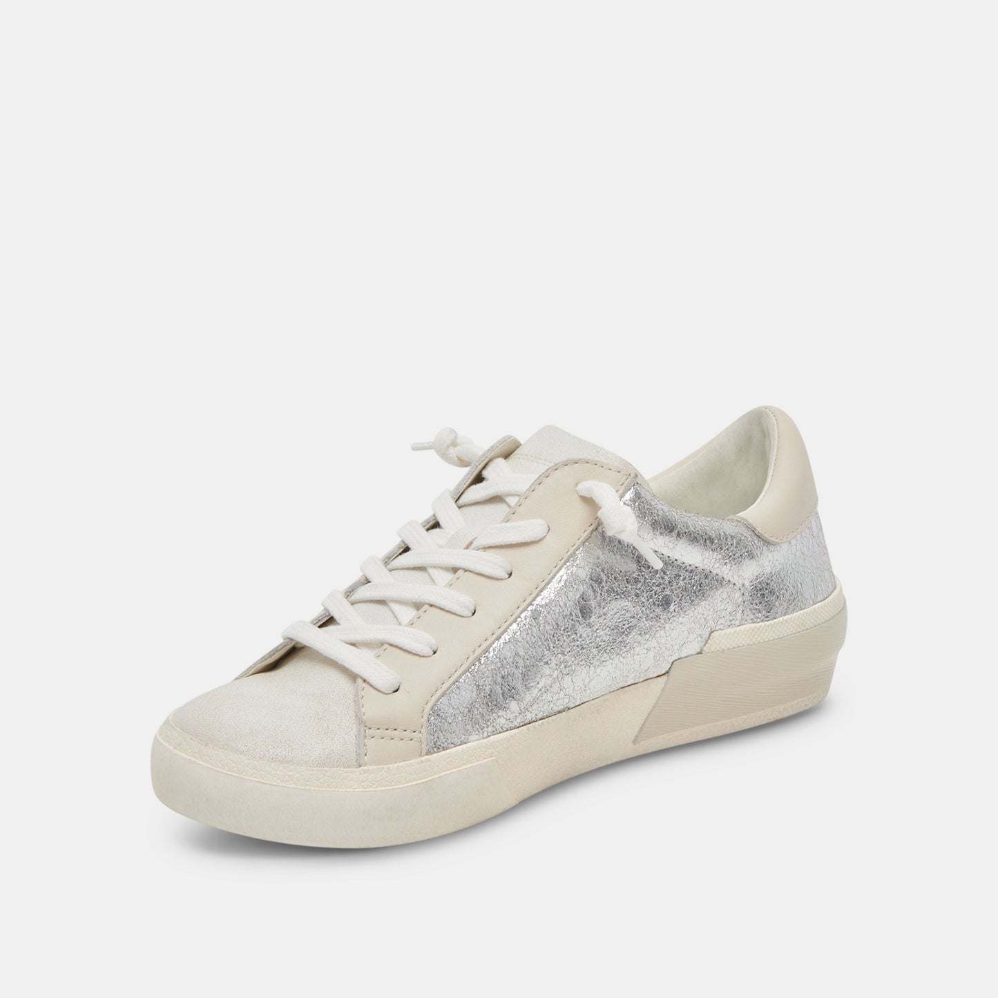 Zina Sneakers Chrome Distressed Leather - Dolce Vita