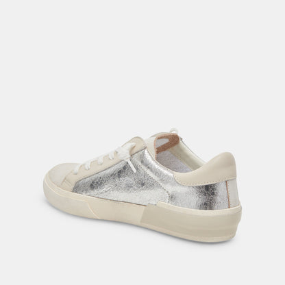 Zina Sneakers Chrome Distressed Leather - Dolce Vita