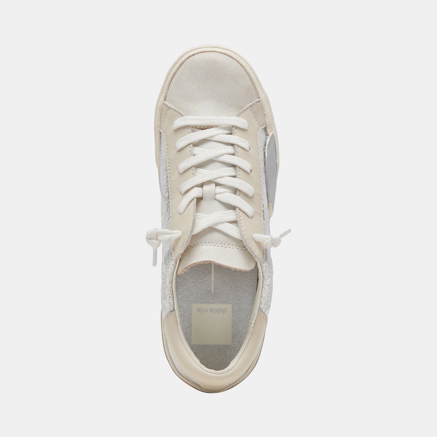 Zina Sneakers Chrome Distressed Leather - Dolce Vita