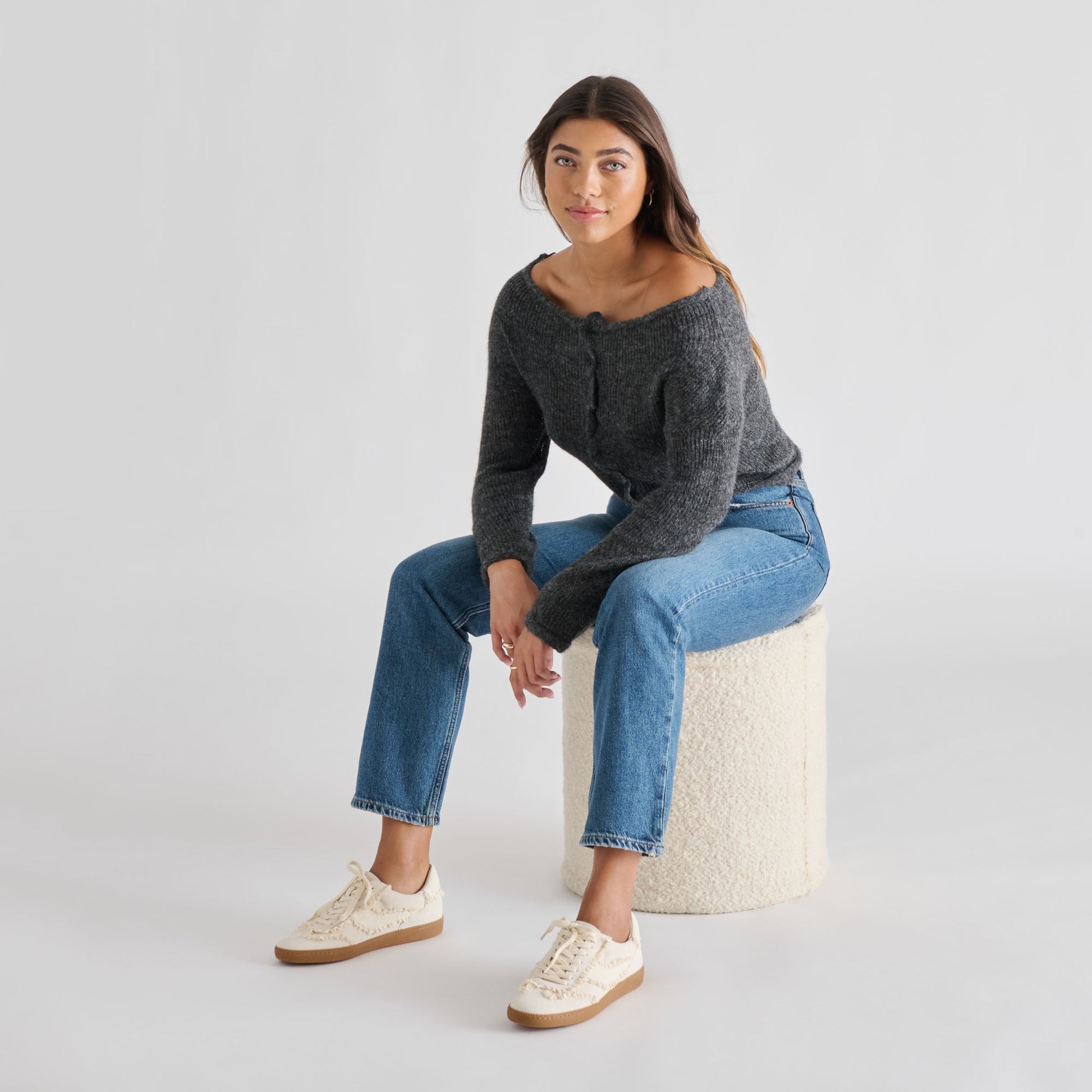 Notice Lace Ivory Suede Sneakers - Dolce Vita