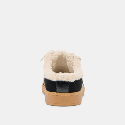 Notice Slide Plush Black Woven Leather Sneakers - Dolce Vita