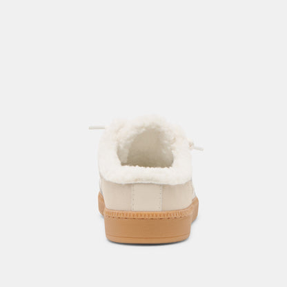 Notice Slide Plush Off White Crackled Leather Sneakers - Dolce Vita