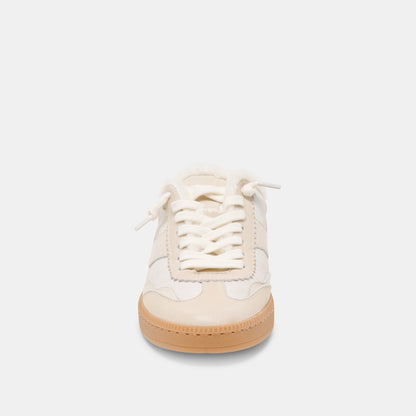 Notice Slide Plush Off White Crackled Leather Sneakers - Dolce Vita