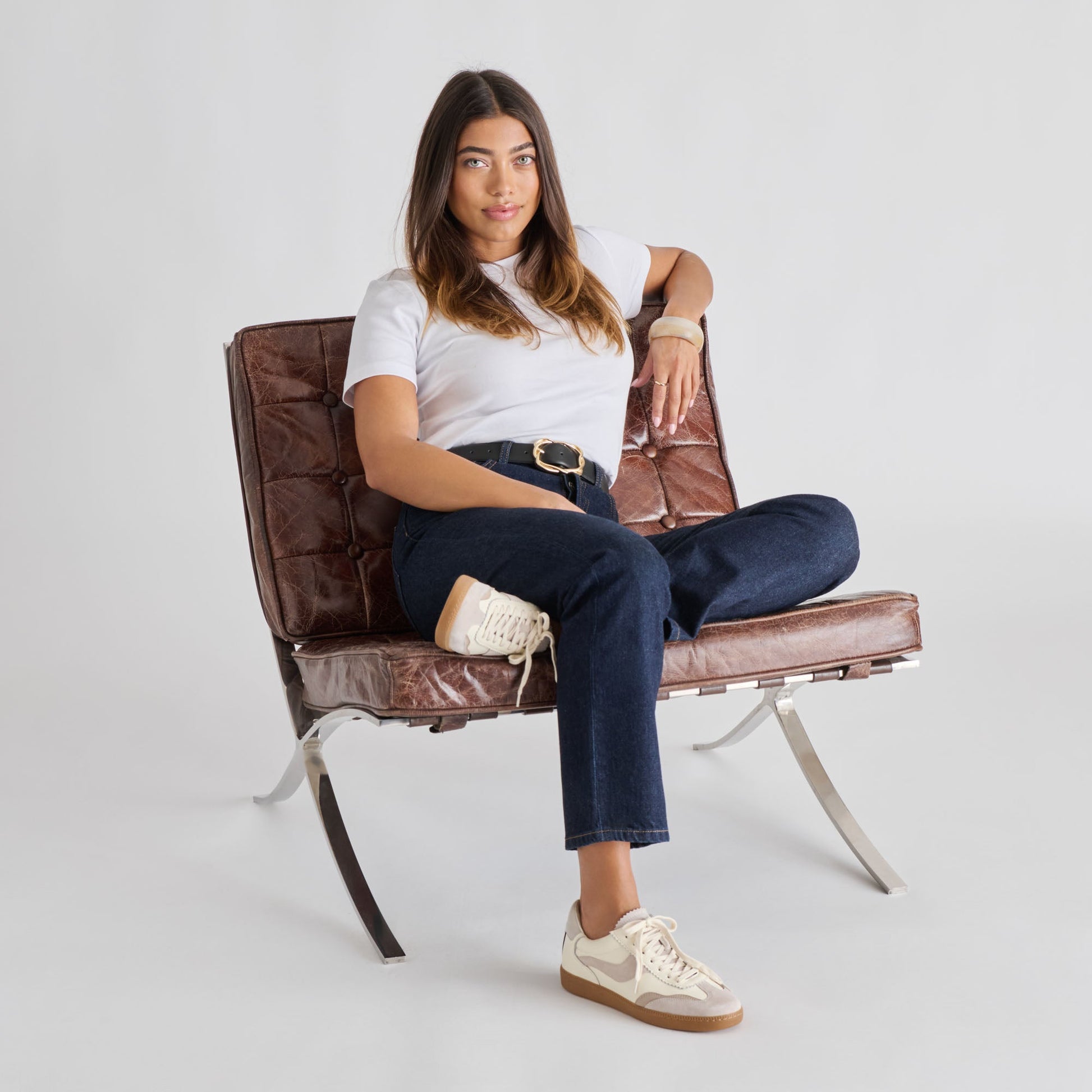 Notice Grey White Leather Sneakers - Dolce Vita