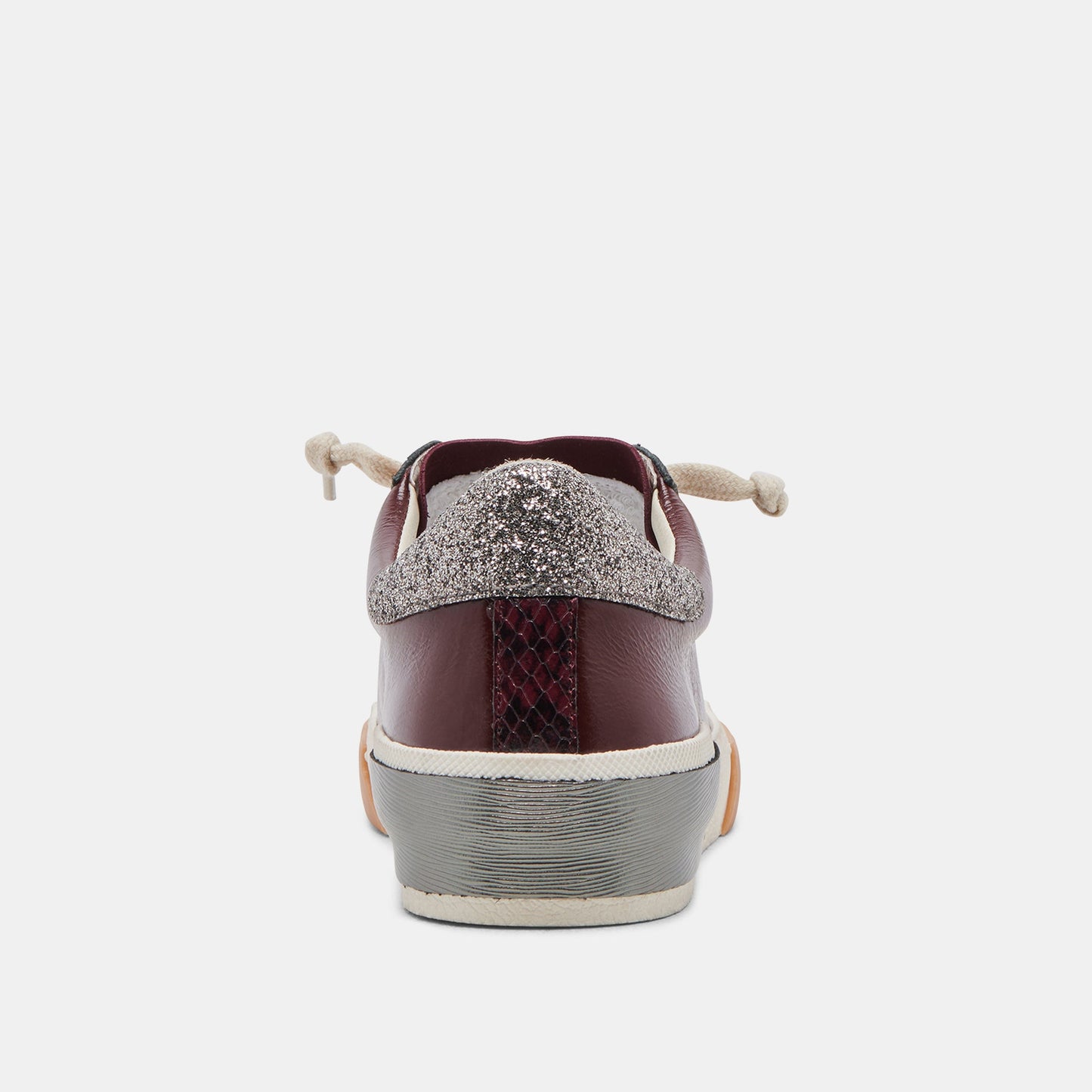 ZINA SNEAKERS BURGUNDY CRINKLE PATENT - Dolce Vita