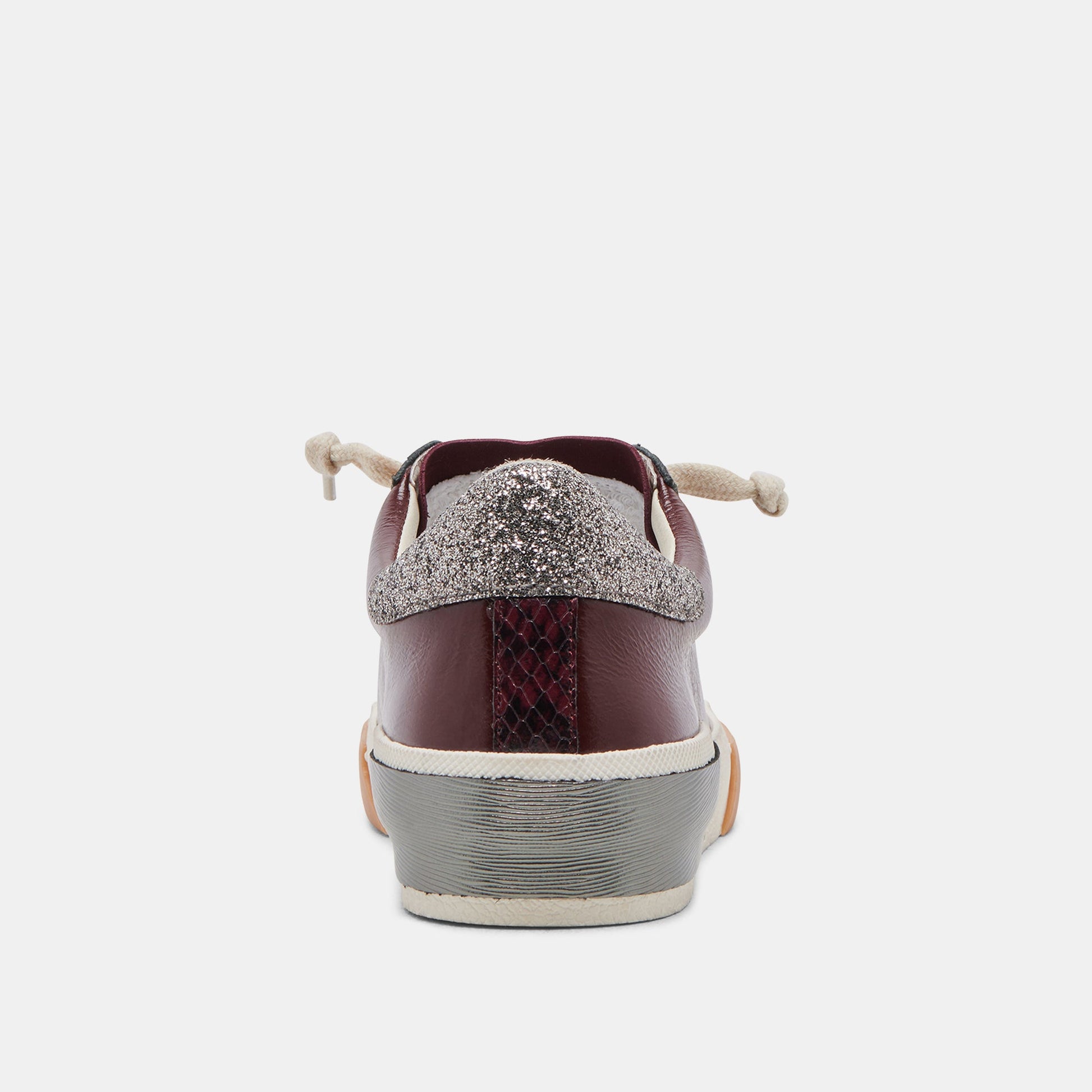 ZINA SNEAKERS BURGUNDY CRINKLE PATENT - Dolce Vita