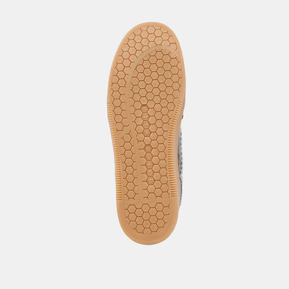 NOTICE STITCH SNEAKERS NOIR CROCO EMBOSSED LEATHER - Dolce Vita