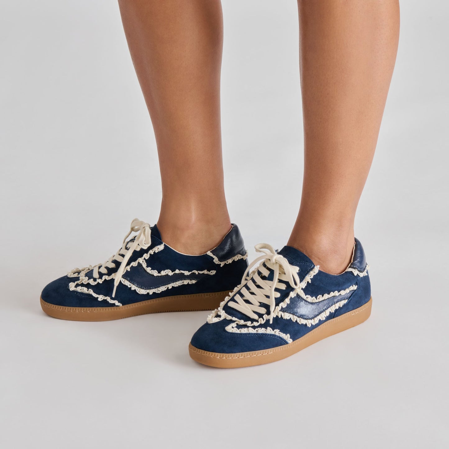 Notice Lace Navy Suede Sneakers - Dolce Vita