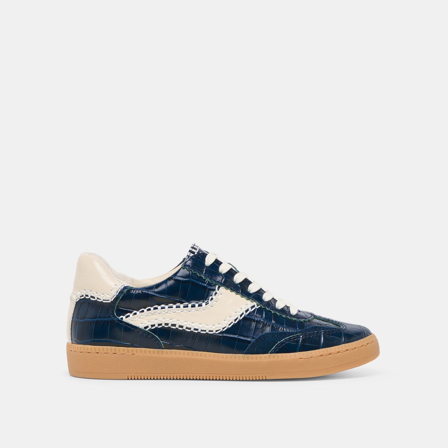 NOTICE STITCH SNEAKERS INK CROCO EMBOSSED LEATHER - Dolce Vita