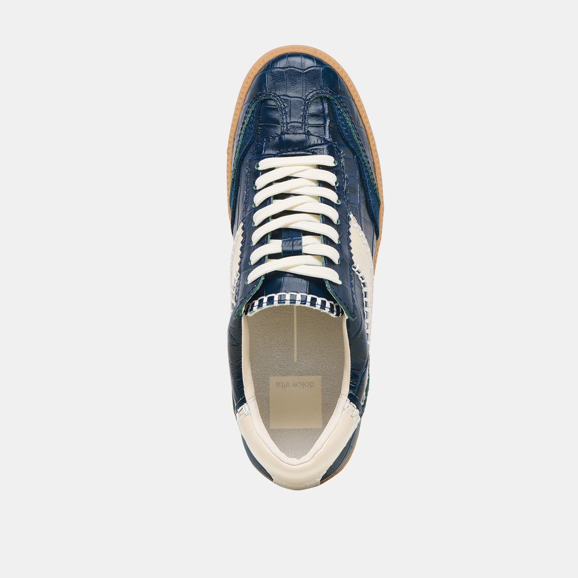NOTICE STITCH SNEAKERS INK CROCO EMBOSSED LEATHER - Dolce Vita
