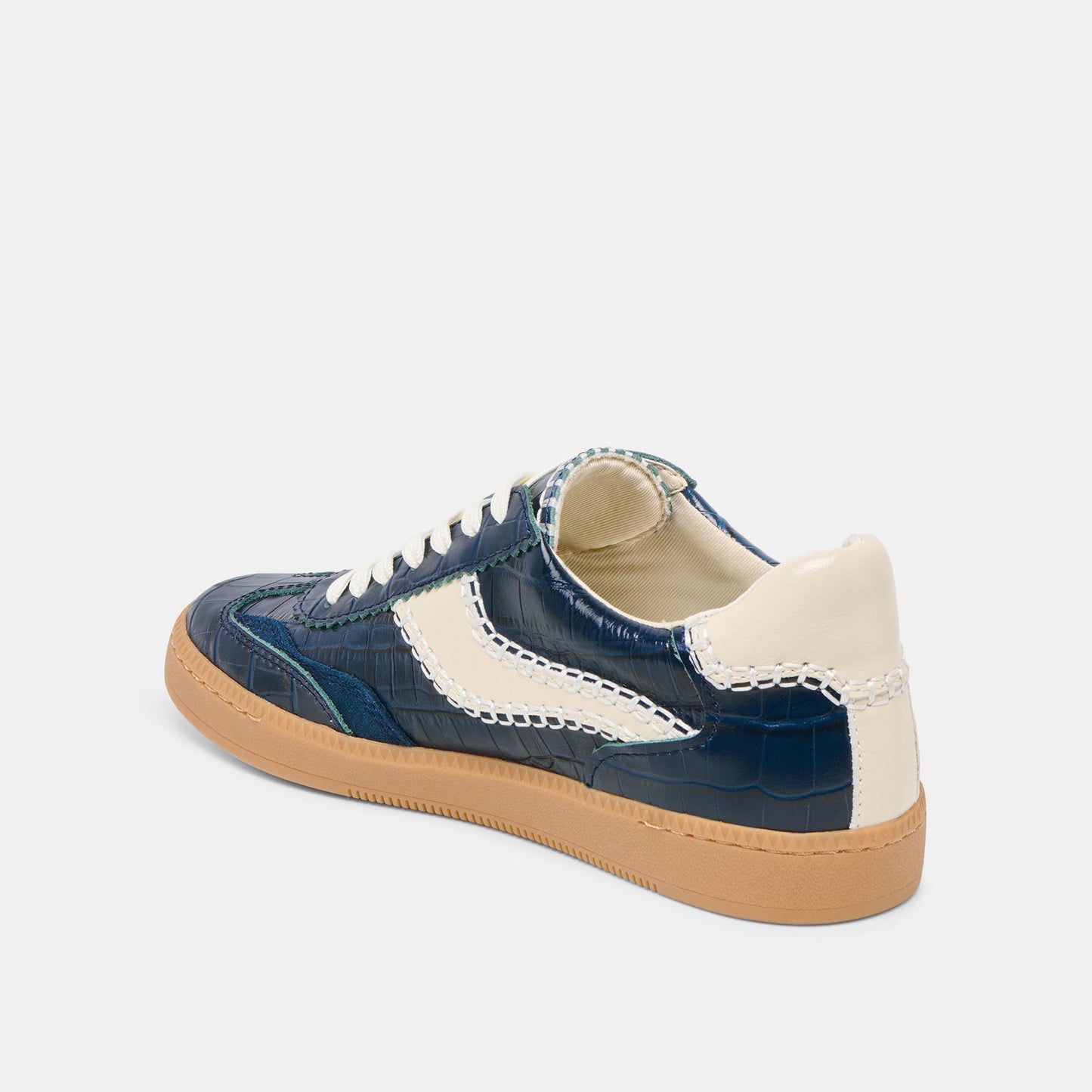 NOTICE STITCH SNEAKERS INK CROCO EMBOSSED LEATHER - Dolce Vita