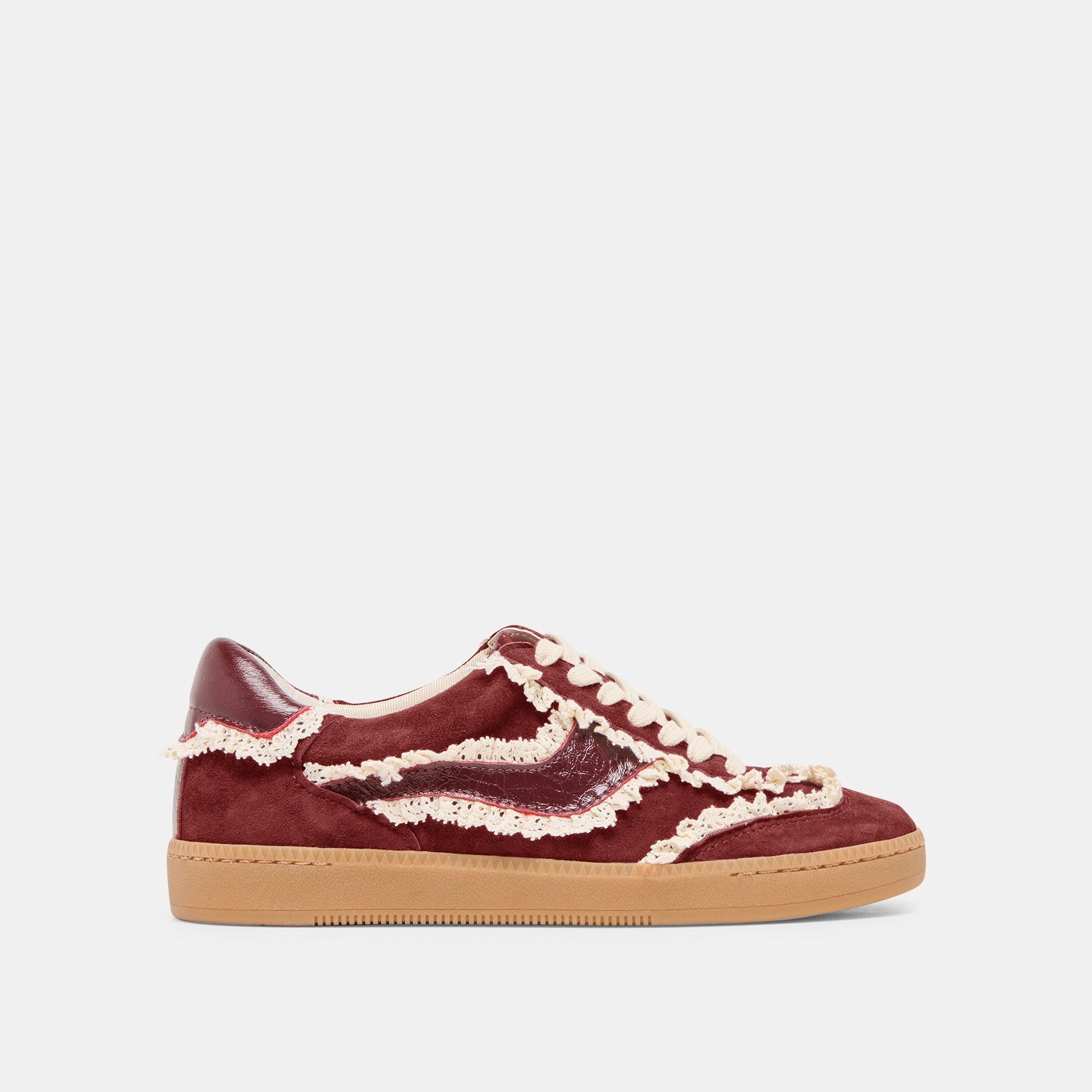 Notice Lace Oxblood Suede Sneakers - Dolce Vita