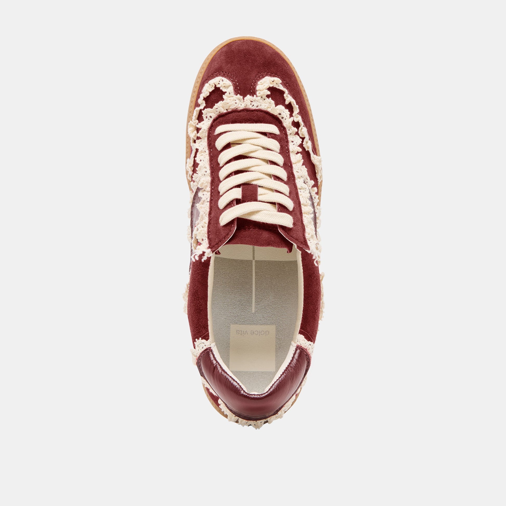 Notice Lace Oxblood Suede Sneakers - Dolce Vita