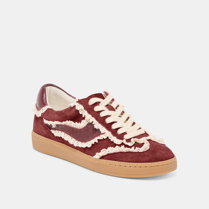 Notice Lace Oxblood Suede Sneakers - Dolce Vita
