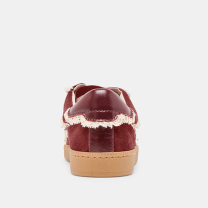 Notice Lace Oxblood Suede Sneakers - Dolce Vita