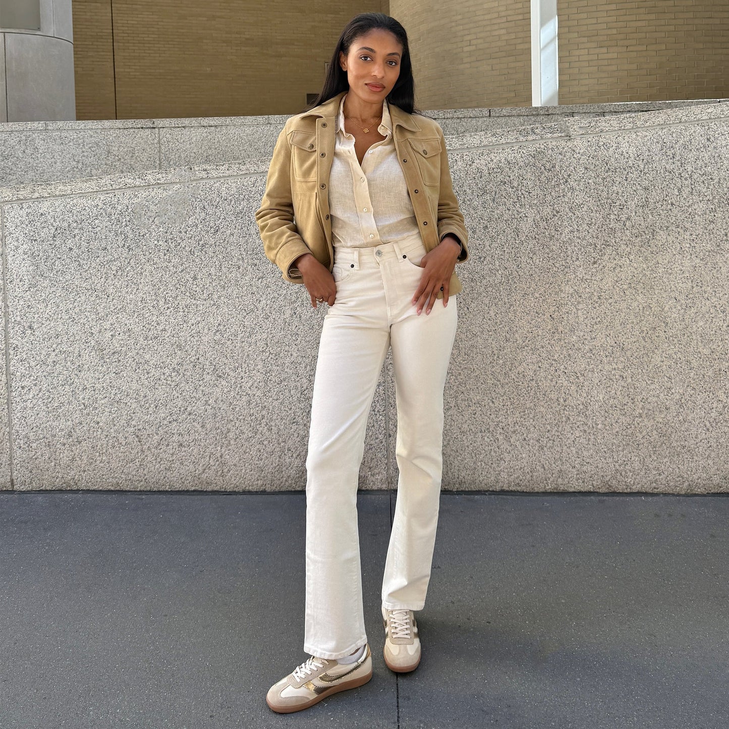 Merit White Gold Leather Sneakers - Dolce Vita