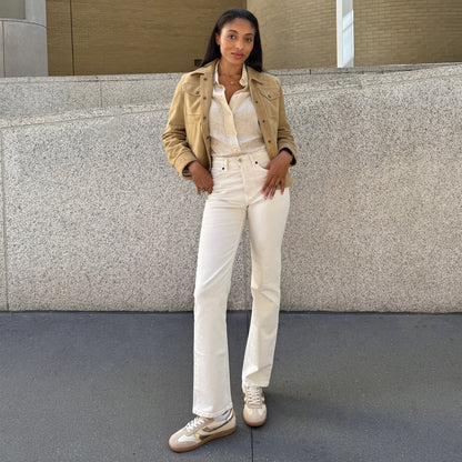 Merit White Gold Leather Sneakers - Dolce Vita