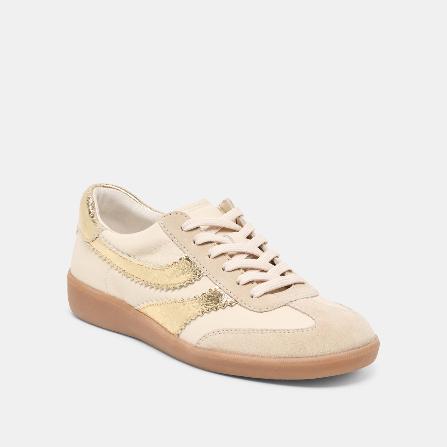 Merit White Gold Leather Sneakers - Dolce Vita