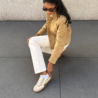 Merit White Gold Leather Sneakers - Dolce Vita