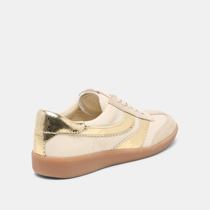 Merit White Gold Leather Sneakers - Dolce Vita