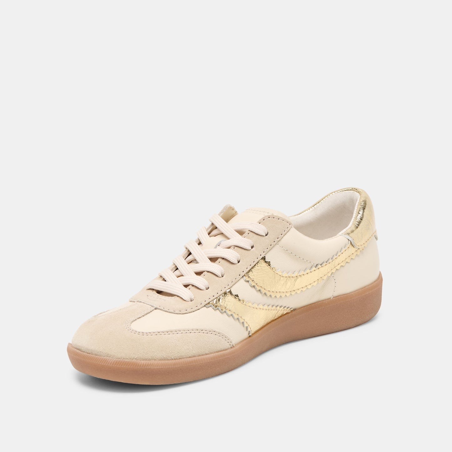 Merit White Gold Leather Sneakers - Dolce Vita