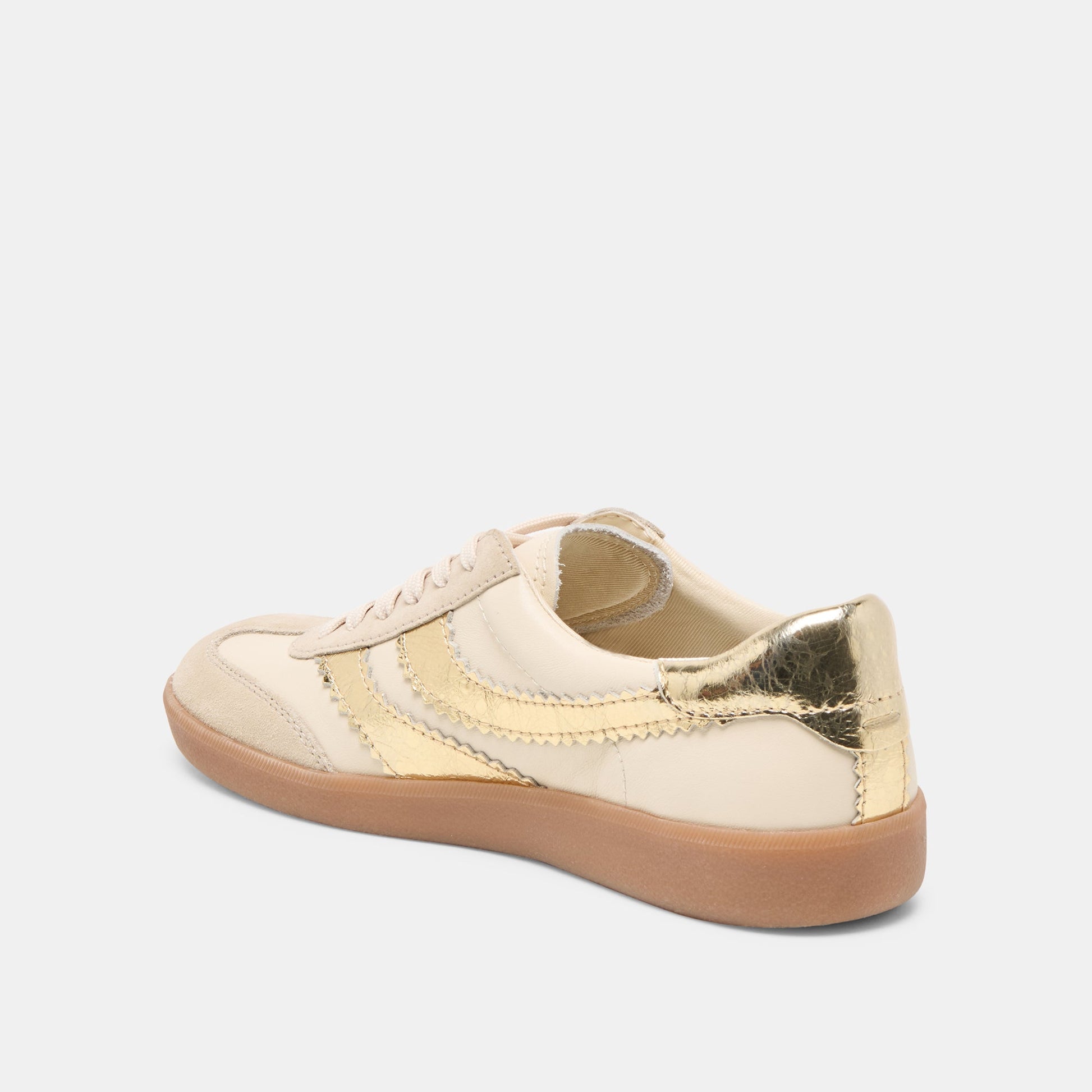 Merit White Gold Leather Sneakers - Dolce Vita