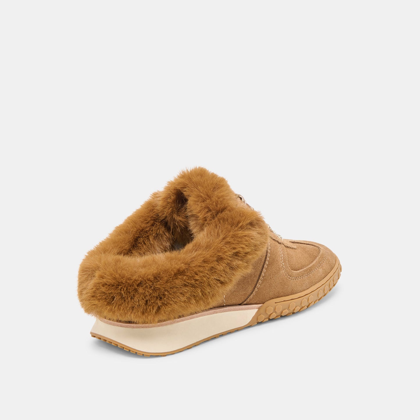 Izzey Plush Lt Brown Suede Sneakers - Dolce Vita
