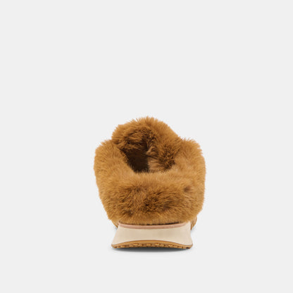 Izzey Plush Lt Brown Suede Sneakers - Dolce Vita
