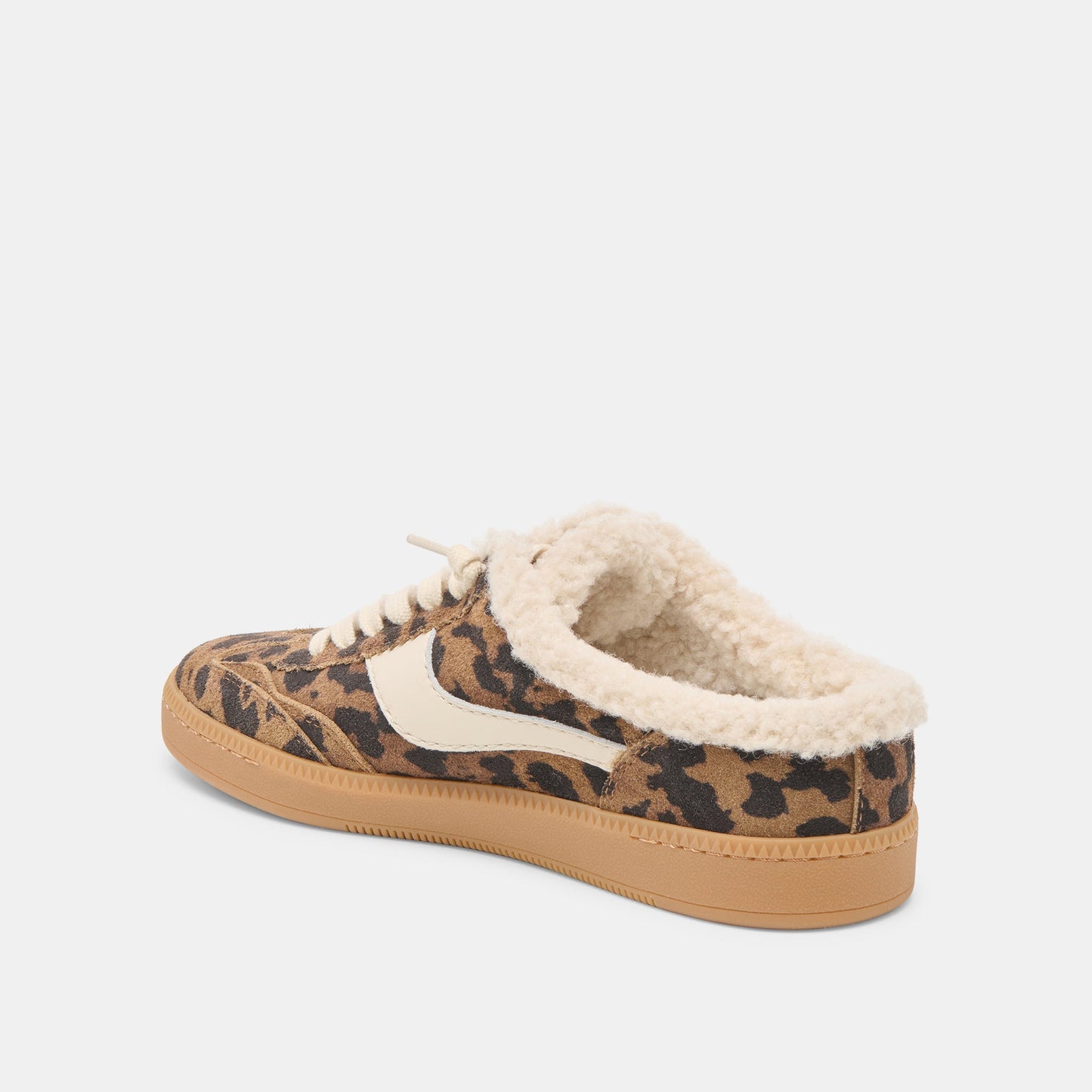 Notice Slide Plush Brown Leopard Printed Suede Sneakers - Dolce Vita
