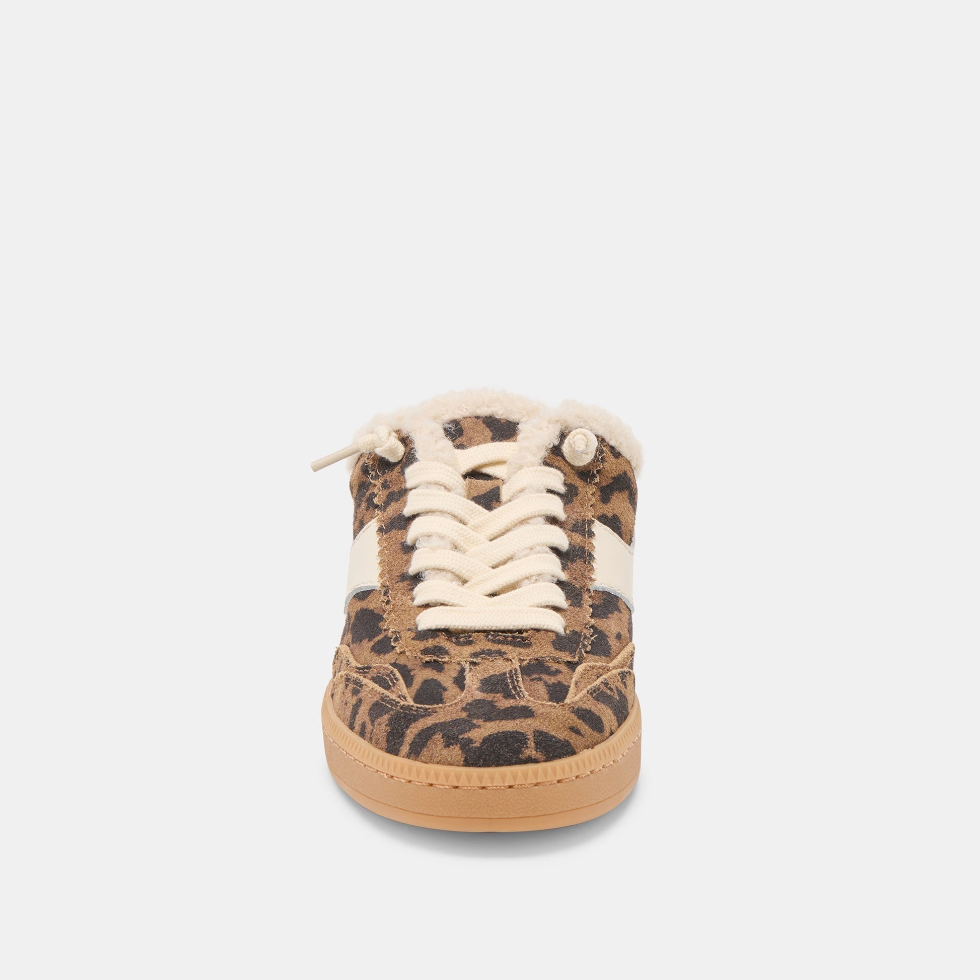 Notice Slide Plush Brown Leopard Printed Suede Sneakers - Dolce Vita