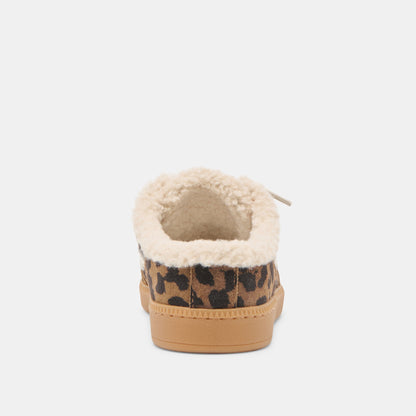 Notice Slide Plush Brown Leopard Printed Suede Sneakers - Dolce Vita