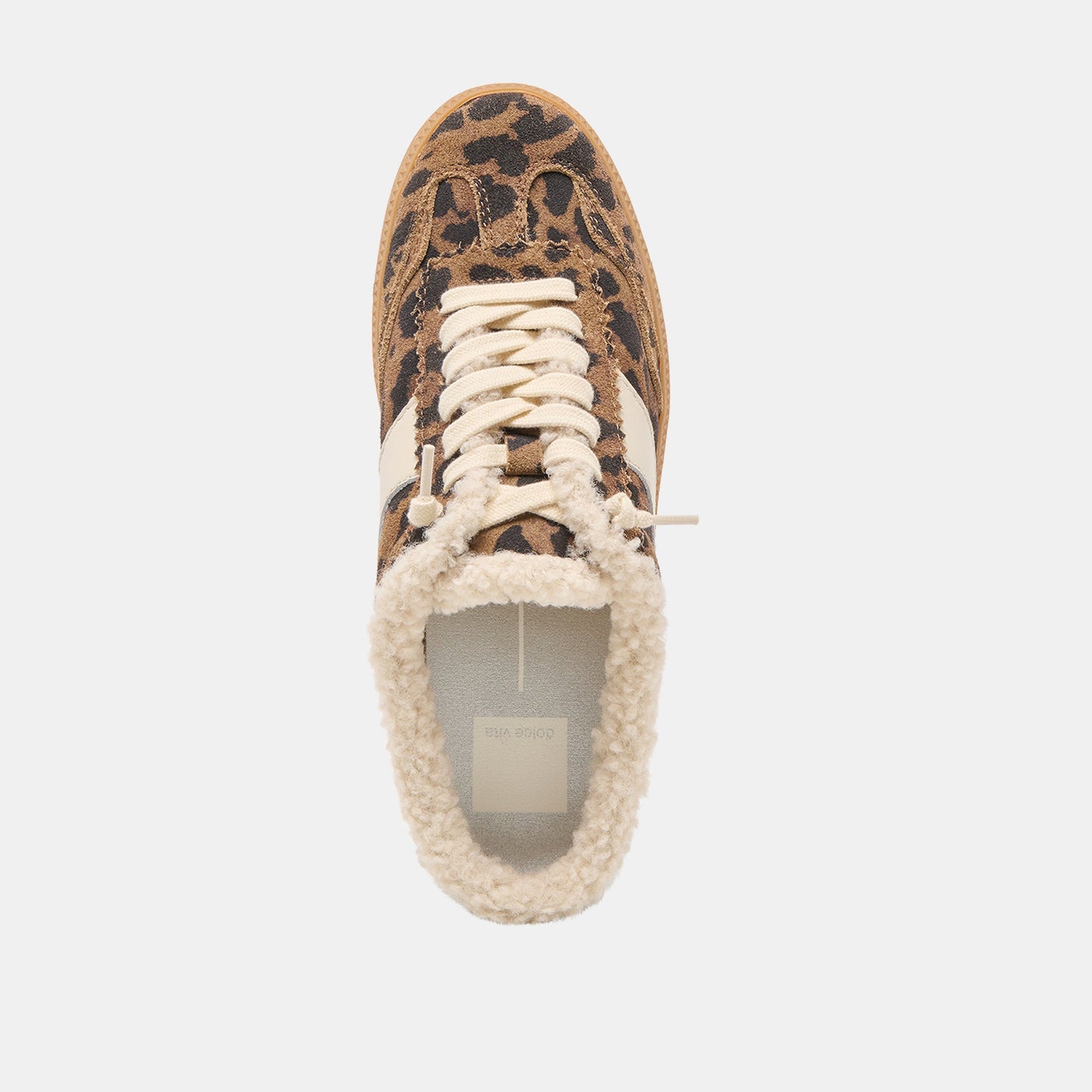 Notice Slide Plush Brown Leopard Printed Suede Sneakers - Dolce Vita