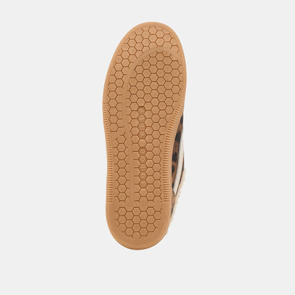 Notice Slide Plush Brown Leopard Printed Suede Sneakers - Dolce Vita