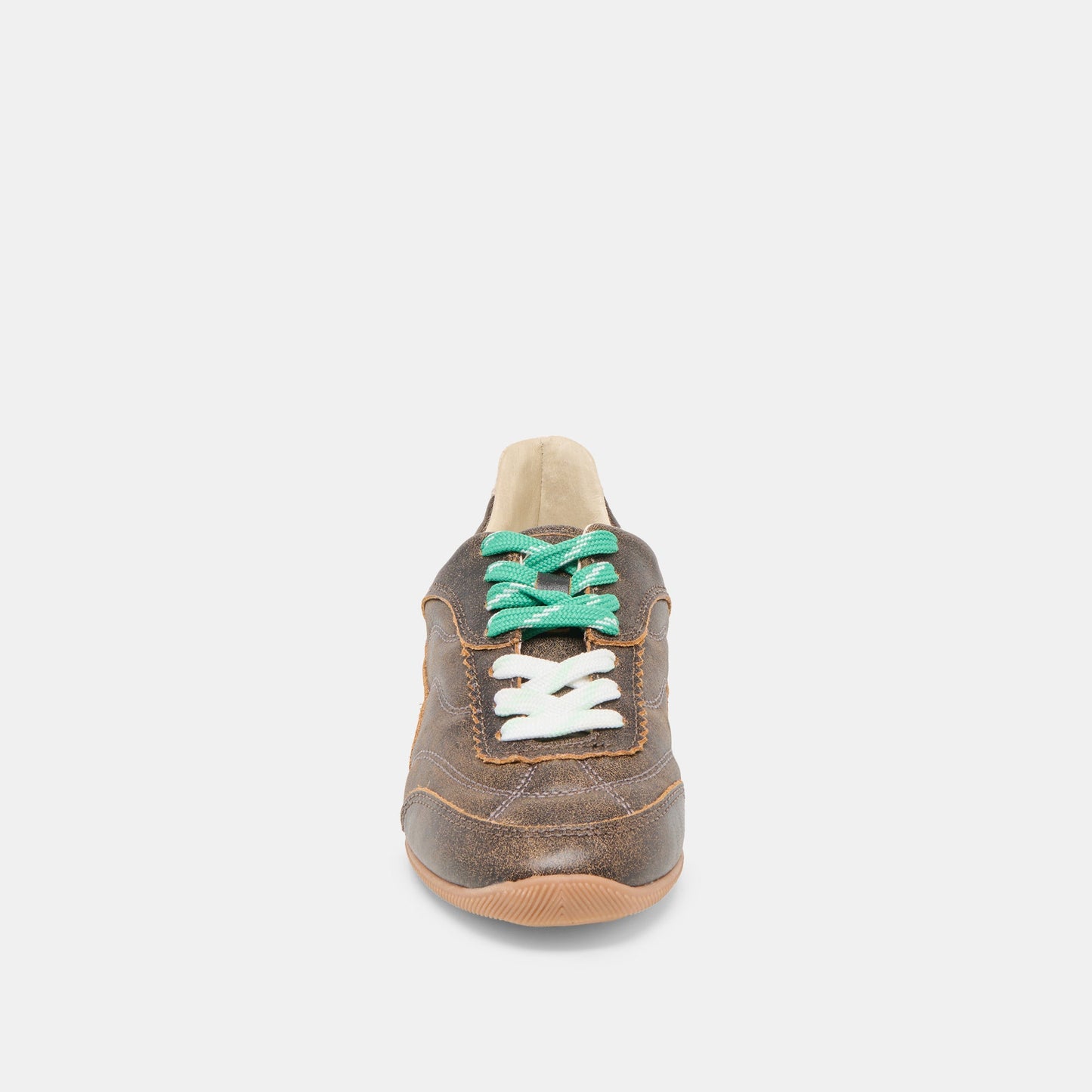Laini Brown Distressed Leather Sneakers - Dolce Vita