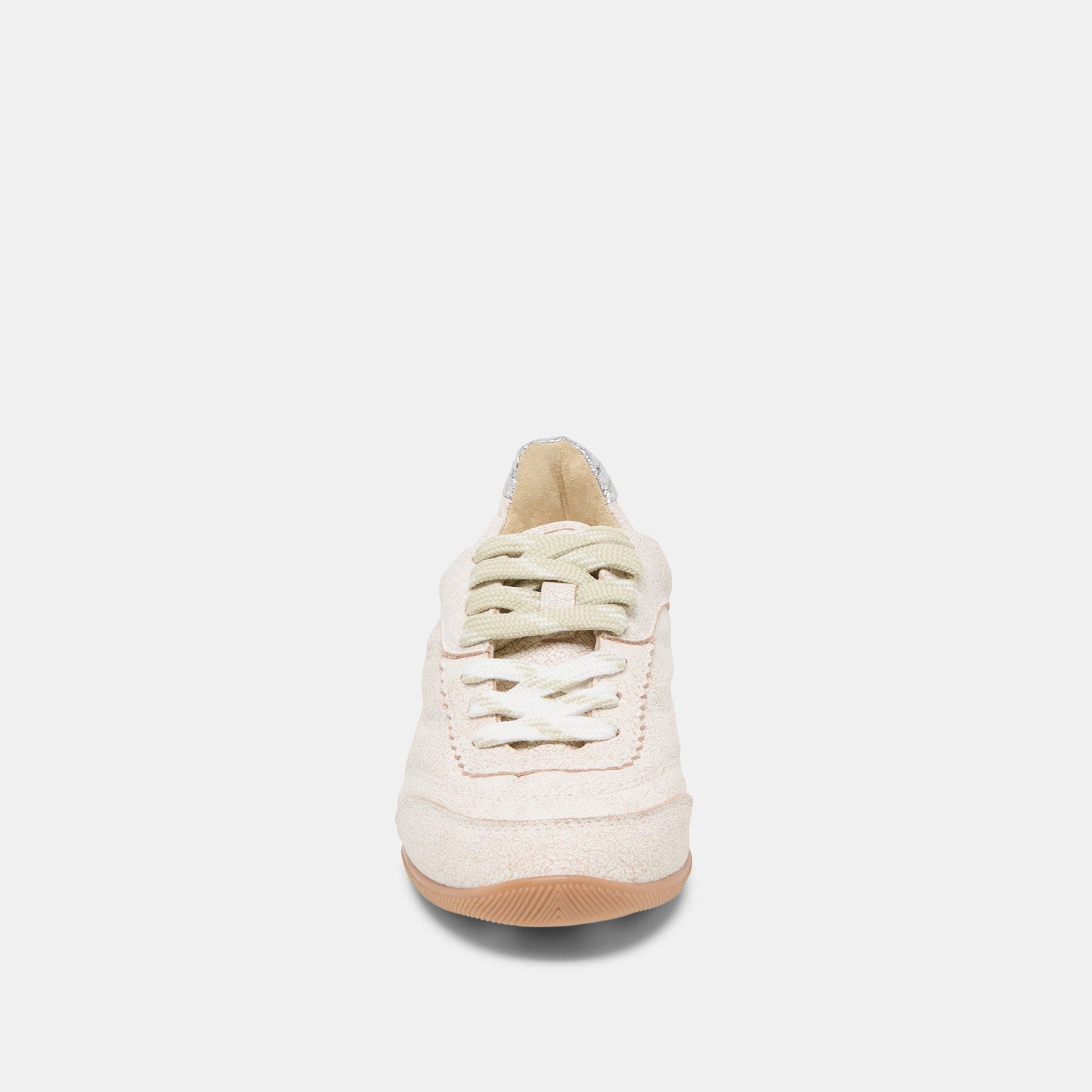 Laini Off White Crackled Leather Sneakers - Dolce Vita