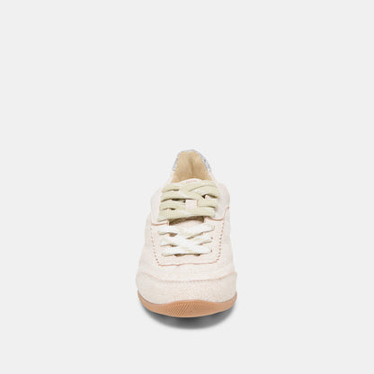 Laini Off White Crackled Leather Sneakers - Dolce Vita