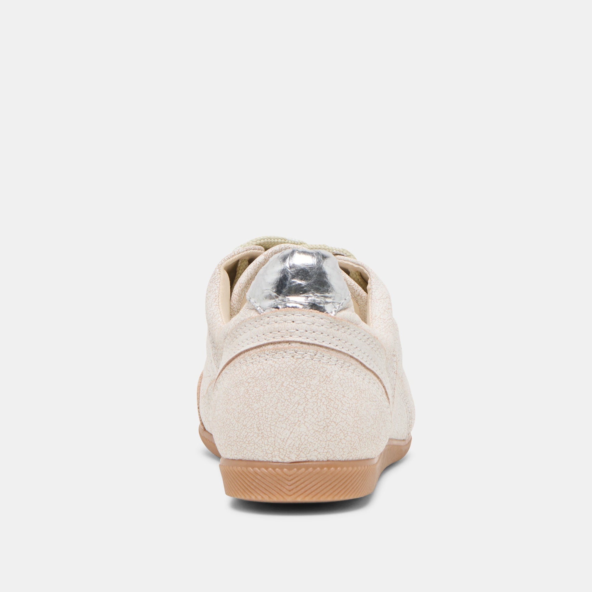 Laini Off White Crackled Leather Sneakers - Dolce Vita